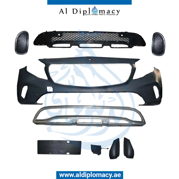 Front Bumper, WITH SENSOR Hole, Amg, COMPLETE for Mercedes-Benz GLA Class H247 (2014-2020) models, Part Number T-1568803600-CO